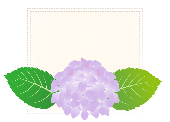 Colorful Watercolor Hydrangea Background Frame Clipart