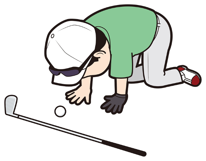 Male golfers who fall behind