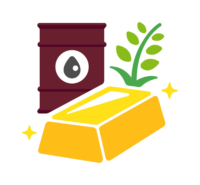 Stock investment and asset management vector icon illustration / Commodities