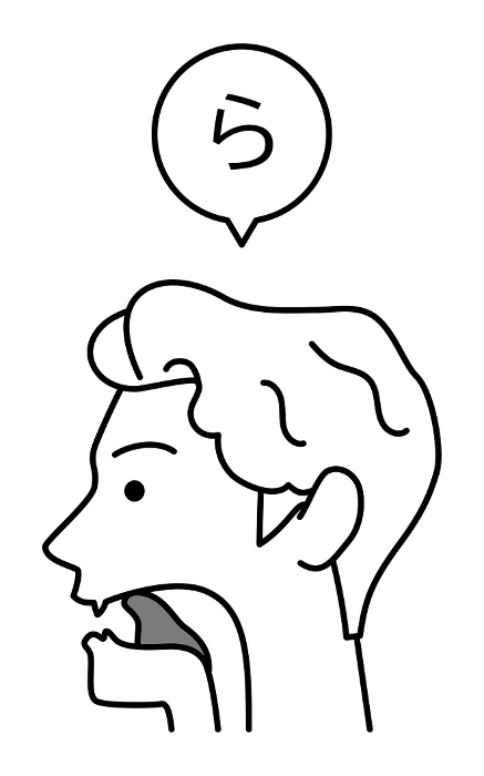 Illustration of tongue movement for 