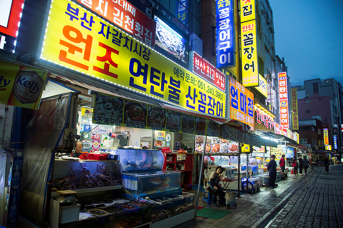 Jagalchi Market in Busan, South Korea Jagalchi Market, Nov 9, 2023 : Jagalchi Market in Busan, about 420 km  261 miles  southeast of Seoul, South Korea. Jagalchi Market is the largest fish and marine product market in South Korea. South Korea is seeking to host the 2030 World Expo in Busan as it is competing against Saudi Arabia and Italy. The host city will be announced on November 28.  Photo by Lee Jae Won AFLO 