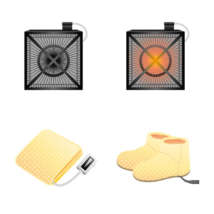 Simple illustration_Set of various appliances_Heating no.3