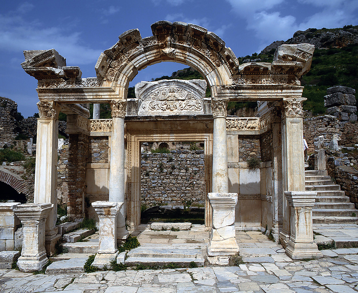 Ephesus, Turkey, 2019. Creator: Ethel Davies. Archway remains of a temple at the important city of Ephesus, dating from ancient Greek times but lasting through the Romans and medieval eras, Kusadasi, Turkey, 2019. Creator: Ethel Davies.