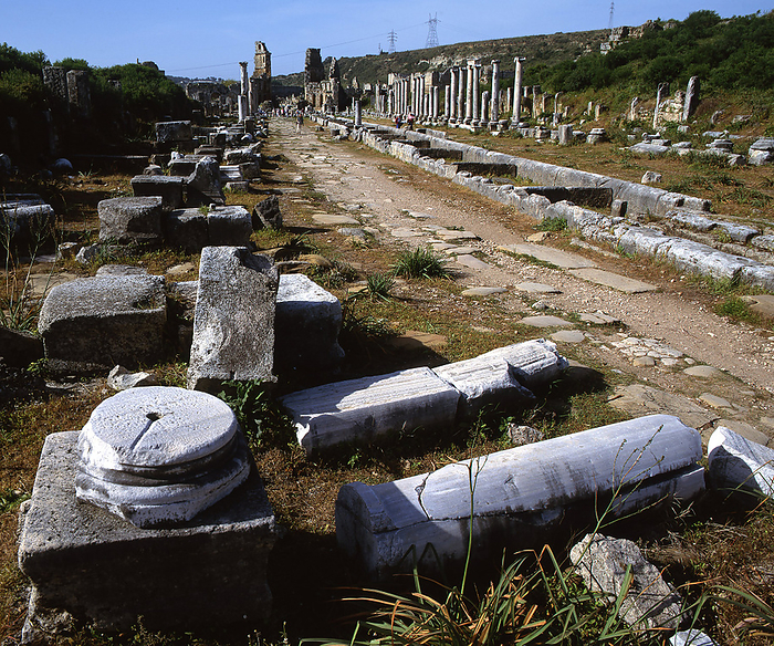 Perge, Turkey, 2019. Creator: Ethel Davies. Although mostly Hellenistic and Roman, Perge was originally an ancient Lycian settlement that later became a Greek and then Roman city, now known for its magnificen ruins, Antalya, Turkey, 2019. Creator: Ethel Davies.