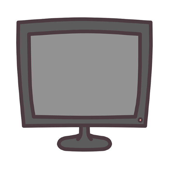 Hand-drawn illustration of a simply deformed LCD display
