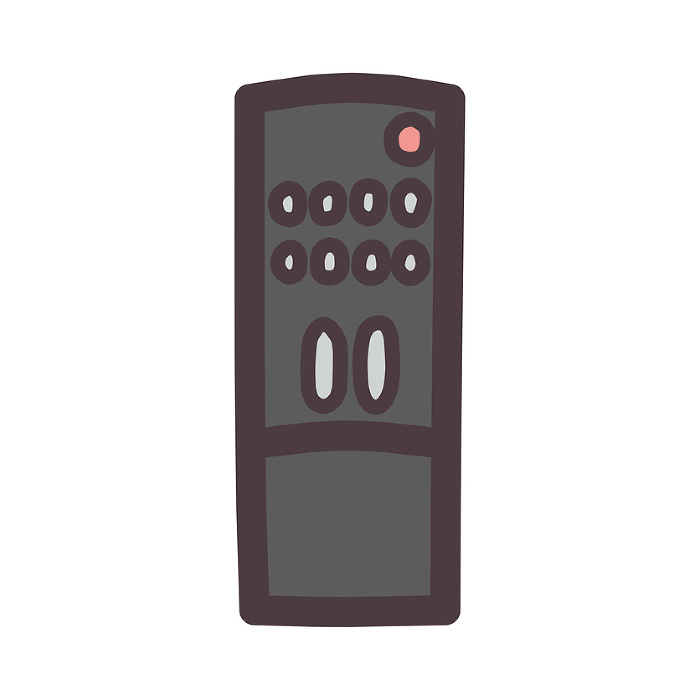 Hand-drawn illustration of a simply deformed remote control