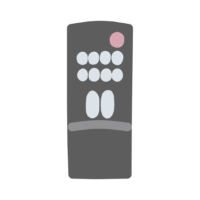Hand-drawn illustration of a simply deformed remote control