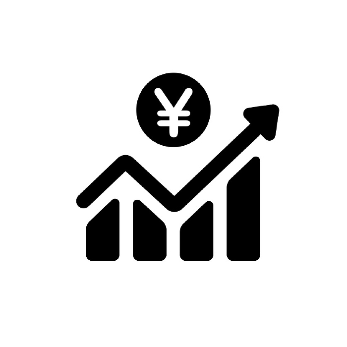 stock investment and asset management vector icon illustration / accumulation investment and asset management