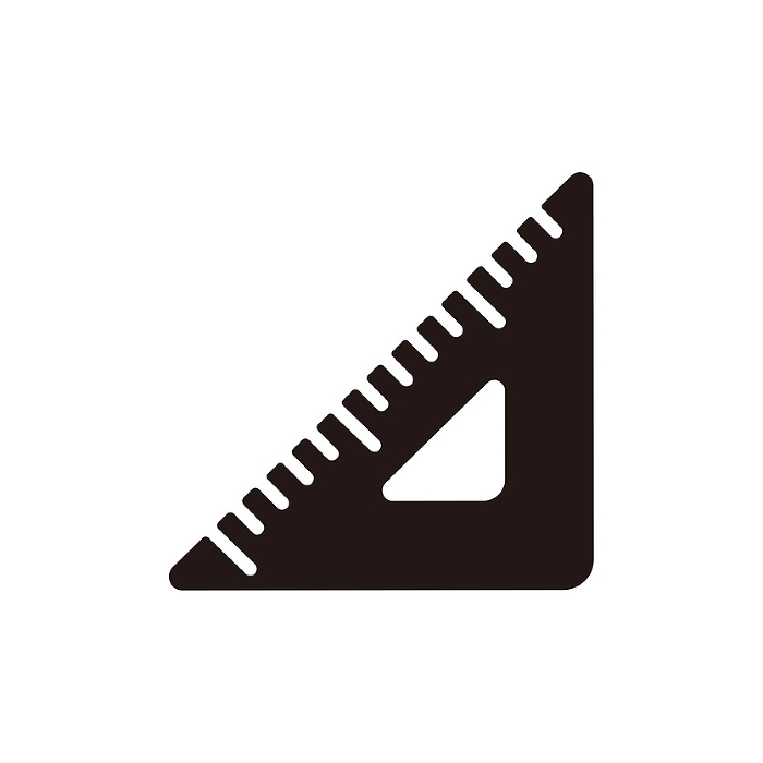 Carpenter's tool / DIY Vector Icon Illustration / Triangular ruler
