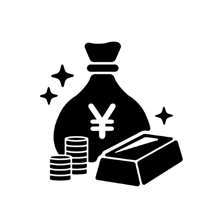 Money, assets, rich (Japanese yen) vector icon illustration