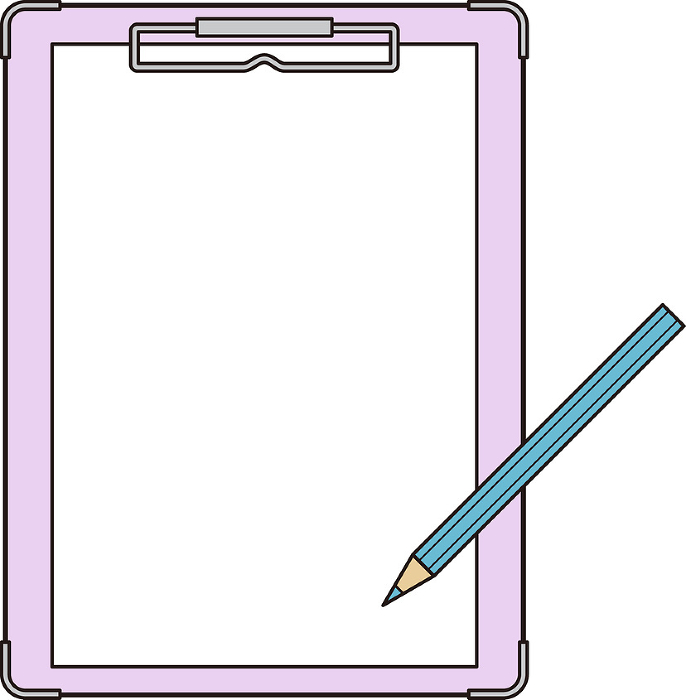 Clip art of pencil and binder