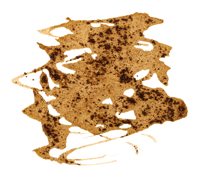 Spilled black coffee on a white isolated background, blot Spilled black coffee on a white isolated background, blot