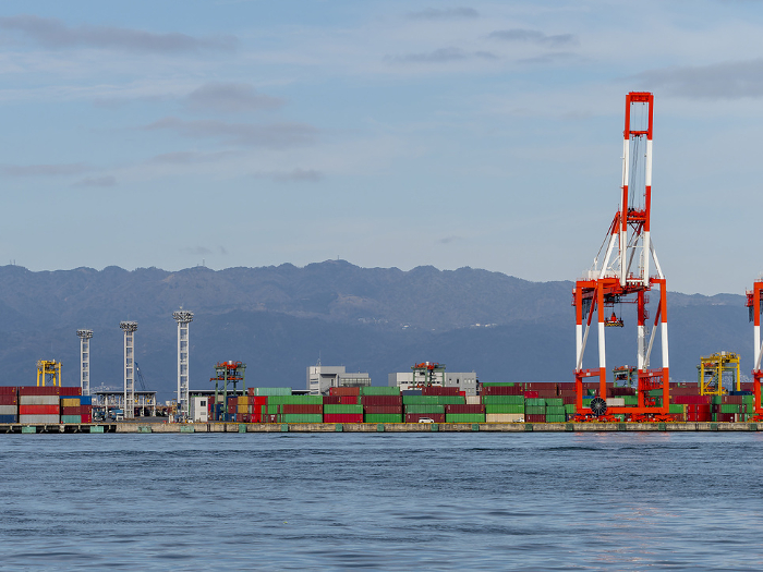 Container yard at the Port of Osaka