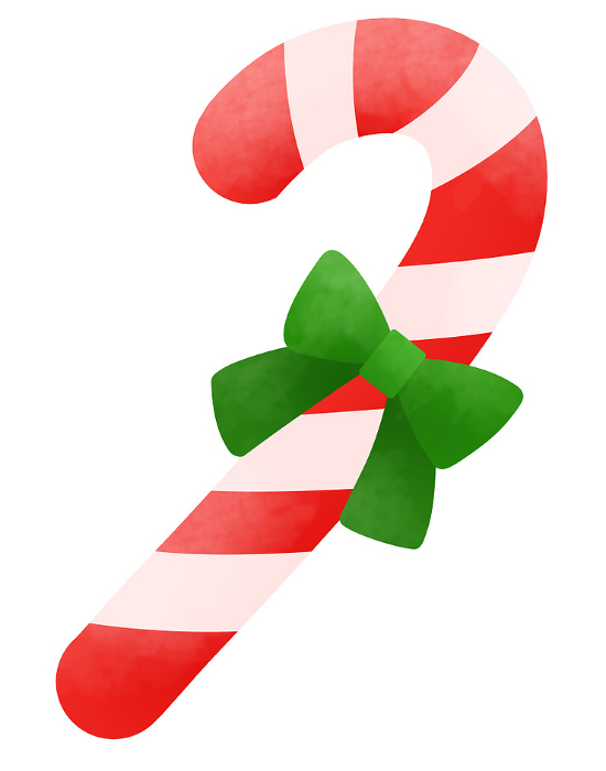 Large candy cane with ribbon