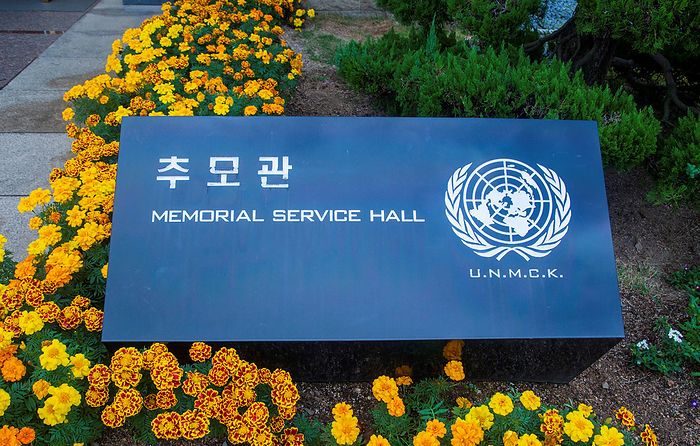 The U.N. Memorial Cemetery in South Korea The U.N. Memorial Cemetery, Nov 10, 2023 : Memorial service hall of the U.N. Memorial Cemetery in Busan, about 420 km  261 miles  southeast of Seoul, South Korea. About 2,300 war veterans from 11 countries are buried at the cemetery, including veterans from Canada, Britain, Australia and Turkey. Twenty one countries sent about 1.96 million soldiers and medics during the 1950 53 Korean War. More than 40,000 of the U.N. troops were killed in action and about 10,000 are still missing, according to local media. The Korean War ended in a truce, not a peace treaty.  Photo by Lee Jae Won AFLO 