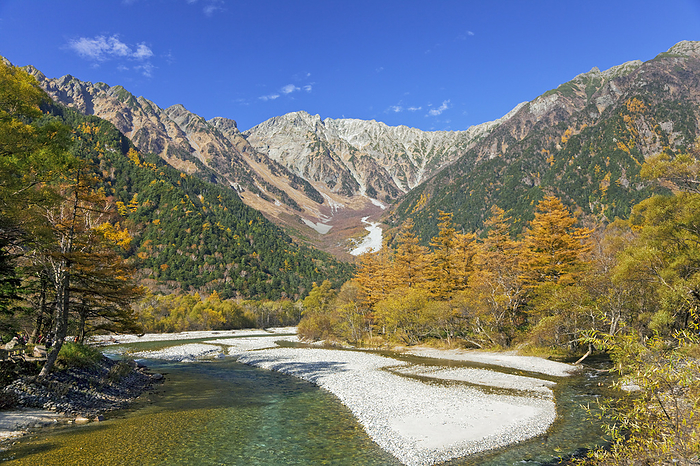 Azusa River and Hotaka Mountain Range Nagano Prefecture Taken from Kappa Bridge 