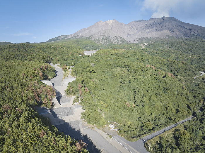 Photo taken in 2023, Sakurajima, Nojiri River Erosion Control Weir November 2023 Kagoshima City, Kagoshima Prefecture