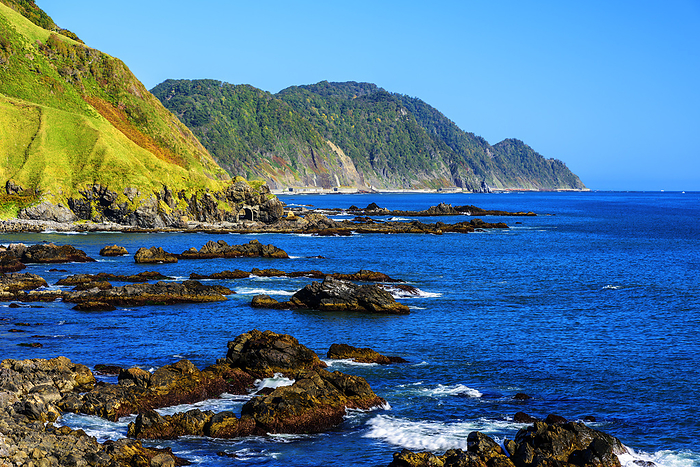 Pacific Ocean Cliff from Banyodai, Hokkaido
