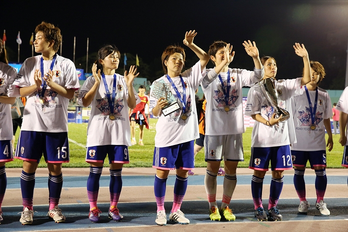 2014 AFC Women s Asian Cup Nadeshiko Japan wins first place Japan team group  JPN , MAY 25, 2014   Football   Soccer : Players of Japan celebrate their winning after the AFC Women s Asian Cup final match between Japan 1 0 Australia at Thong Nhat Stadium in Ho Chi Minh City, Vietnam.  Photo by Takahisa Hirano AFLO 