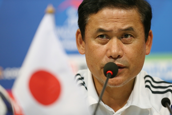 2014 AFC Women s Asian Cup Nadeshiko Japan wins first place Norio Sasaki  JPN , MAY 25, 2014   Football   Soccer : Japan head coach Norio Sasaki attends a press conference after the 2014 AFC Women s Asian Cup final match between Japan 1 0 Australia at Thong Nhat Stadium in Ho Chi Minh City, Vietnam.