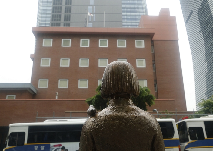 South Korea: Military Comfort Women Statue  May 24, 2014  The Peace Monument, MAY 24, 2014   The  Peace Monument  symbolizing Korean Comfort Women during the Second World War, is seen in front of the Japanese embassy in Seoul, South Korea.  Photo by Lee Jae Won AFLO   SOUTH KOREA 