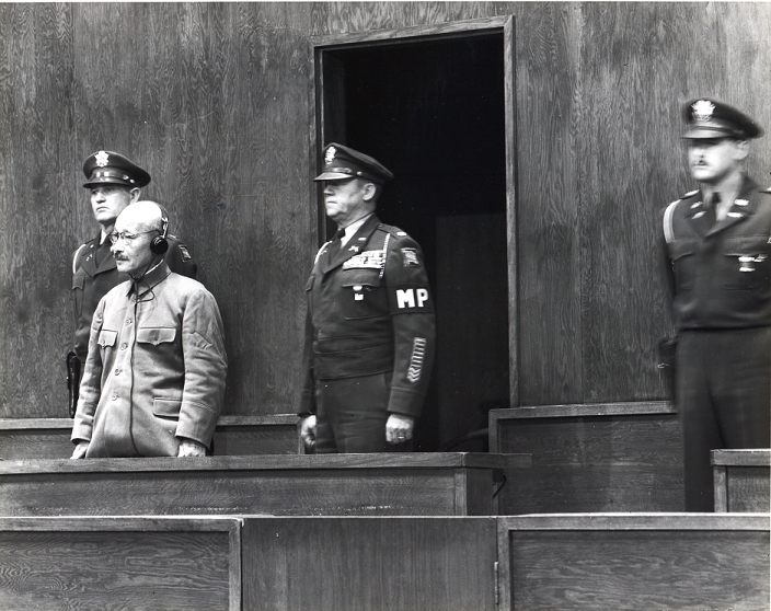 International Military Tribunal for the Far East Hideki Tojo, 64, is sentenced to death for crimes committed between December 1941 and July 1944 at the International Military Tribunal for the Far East.  Photo by Kingendai Photo Library AFLO 