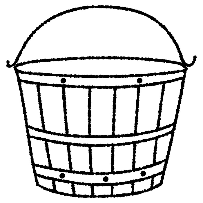 clip art of retro wooden bucket-illpop.com