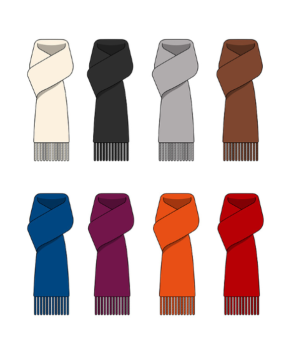 Scarf/stole vector template illustration