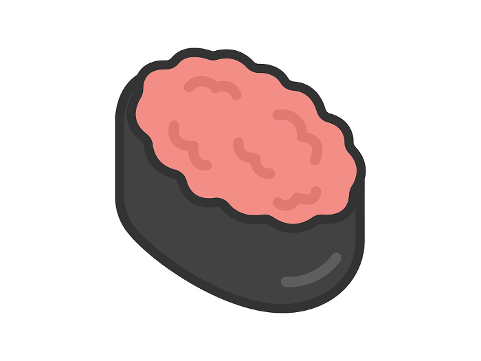 Clip art of sushi icon(color line drawing)