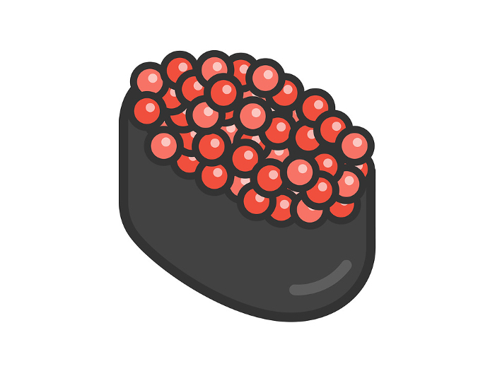 Illustration of sushi icon (color line drawing)