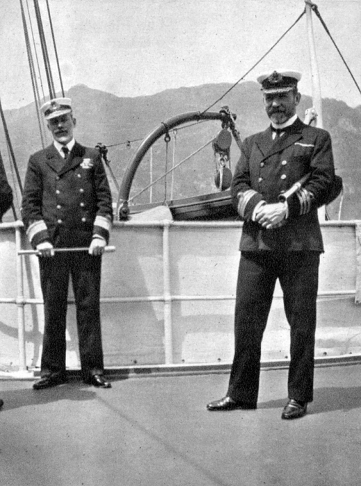  World War I Archibald Milne  1908  Commander Sir Archibald Milne  1855 1938  with Captain V Stanley, 1908. Milne served on the royal yachts for ten years, as senior officer from 1903 to 1905, and was a friend of Queen Alexandra. From Queen Alexandra s Christmas Gift Book, Photographs from My Camera, by Queen Alexandra, published by The Daily Telegraph  London, 1908 .   