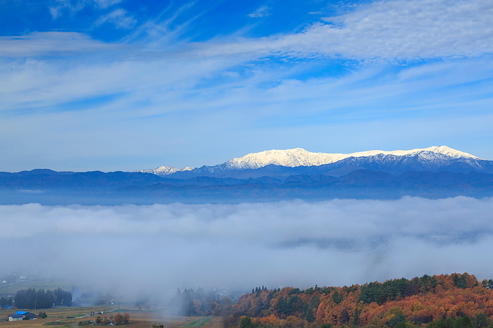 Iide mountain range in the sea of clouds View from Koibito-misaki