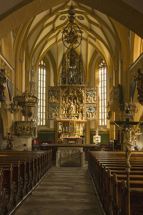 Church,  Heiligenblut , Heiligenblut, Austria Interiors of St Vincent church, Heiligenblut, Carinthia, Austria, by Cavan Images   Edith Drentwett