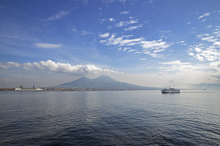 Italy Italy, Campania, Bay of Naples with Vesuvius on the horizon, November 2021., by Jacques Lo c   Photononstop