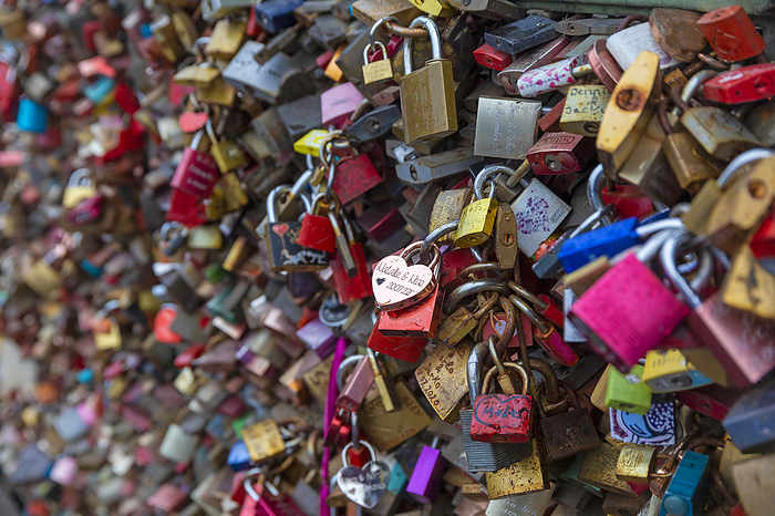 Cologne, Germany Germany, Cologne. padlock, Hohenzollern bridge, by Philippe Turpin   Photononstop