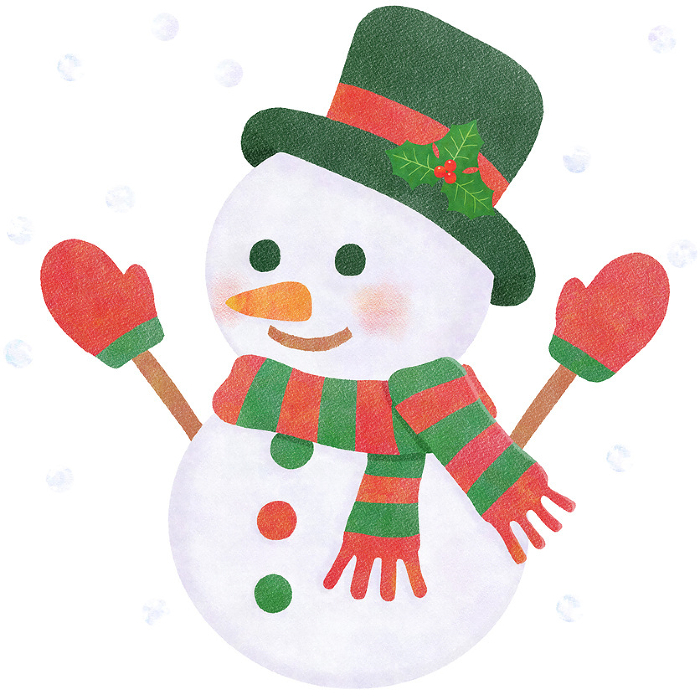Clip art of cute snowman Christmas image