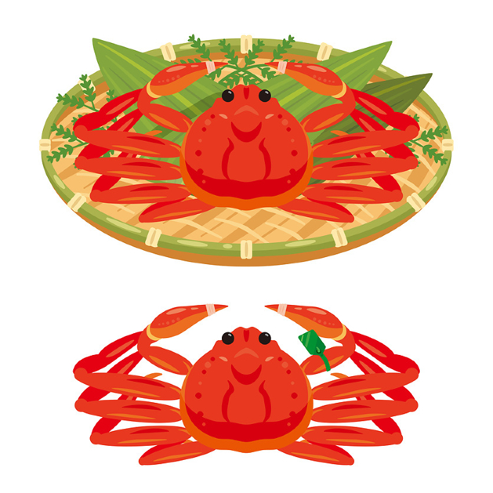 Snow crab set served in a colander