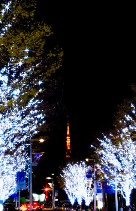 Keyakizaka Illumination is a winter scene in Roppongi *I intentionally blurred the image with a soft filter