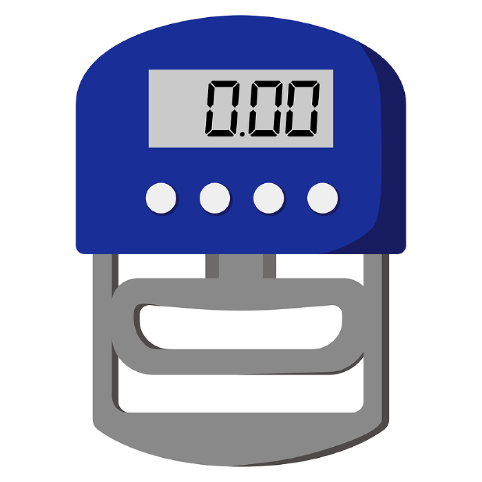Simple digital grip strength meter