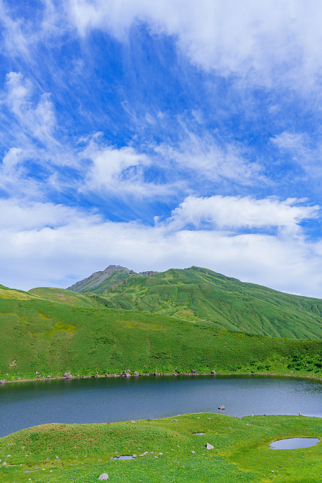 Chokai Climbing Mt. Chokai Lake of the 7th station Mihama Akita Fuji, a place of mountain worship