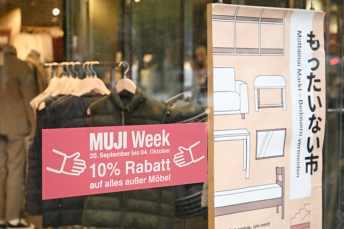 Muji A general view of a store of Muji in Berlin, Germany, September 23, 2023.  Photo by MATSUO.K AFLO 