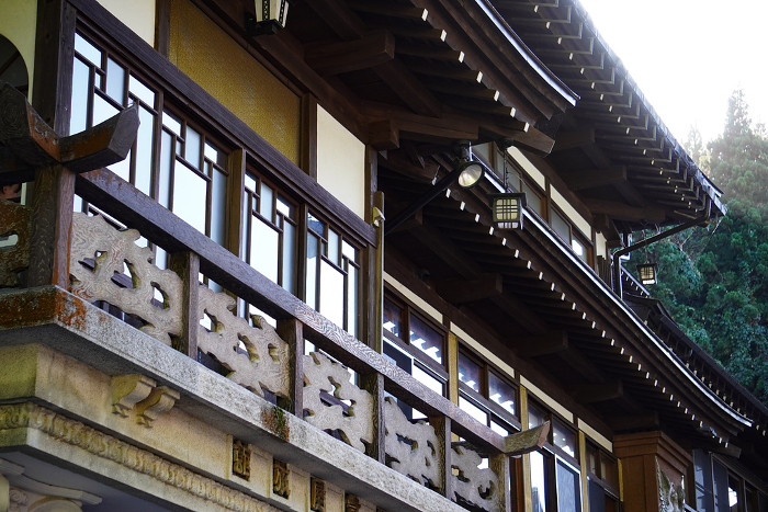 Close-up of Japanese house exterior