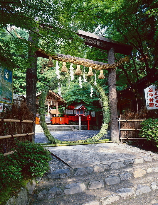 Nogu Shrine, thatched-rope procession (summer purification) Sagano, Kyoto Pref.