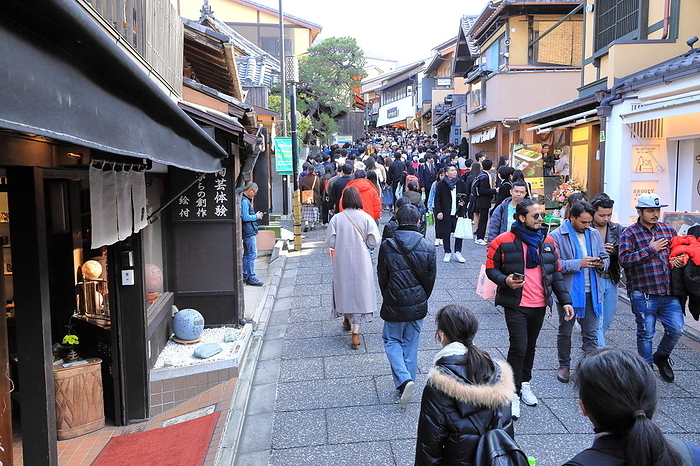 The bustling approach to Kiyomizu-dera Temple Kyoto City, Kyoto Prefecture