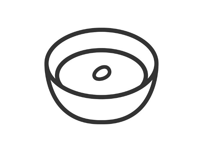 Illustration of apricot bean curd icon (line drawing)