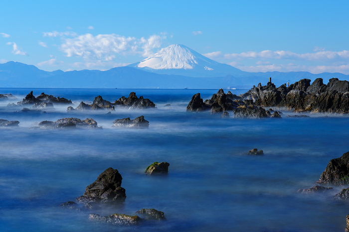 Fuji over the sea from Yokosuka, Miura Peninsula