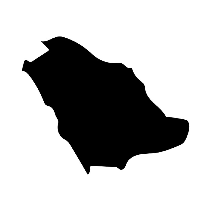 Map of Saudi Arabia silhouette icon. Vector.