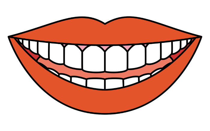 Dental, Illustration of image of healthy and clean teeth, lips and white teeth