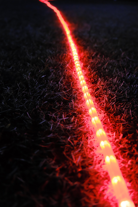 Beautiful red LED path
