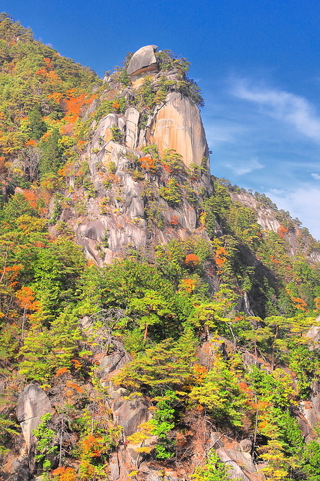 Kakuen Peak of Shosenkyo in autumn leaves Kofu City, Yamanashi Pref.